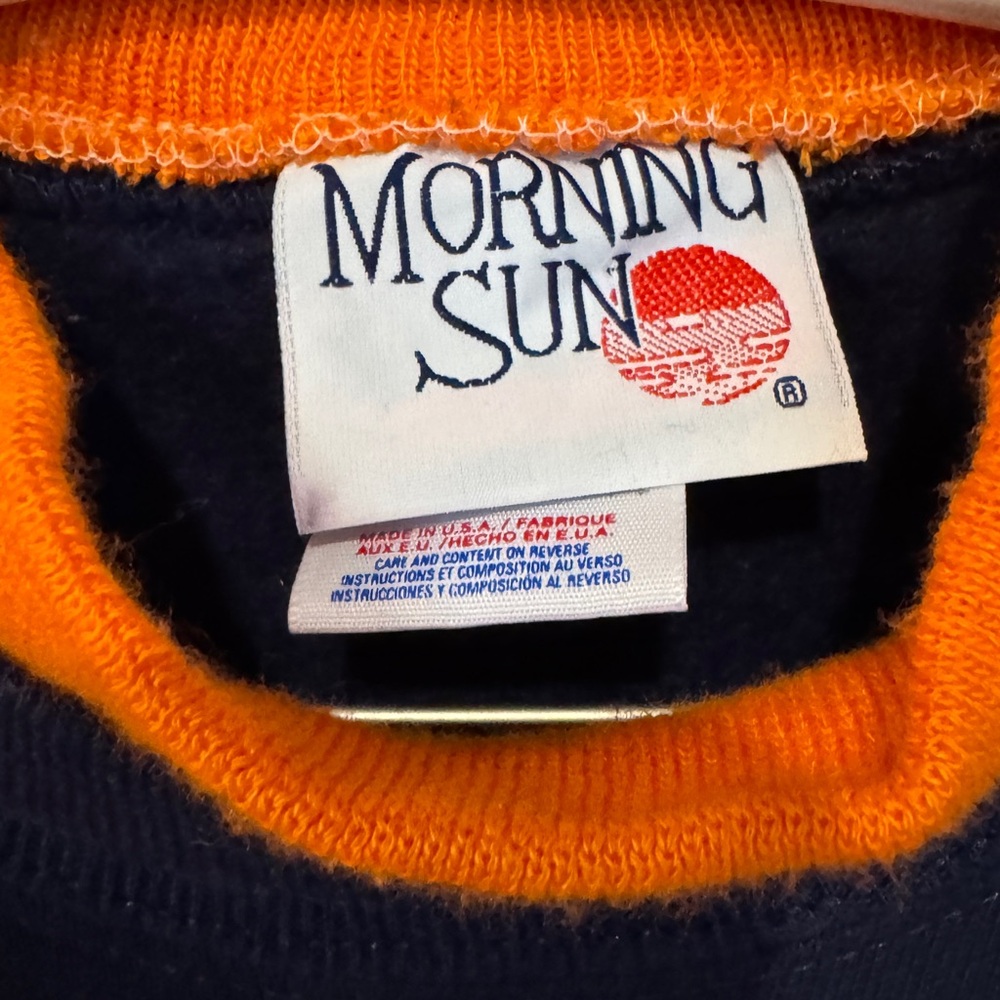 Vintage 90’s Morning Sun Halloween double collar sweatshirt pumpkins medium - Picture 2 of 6